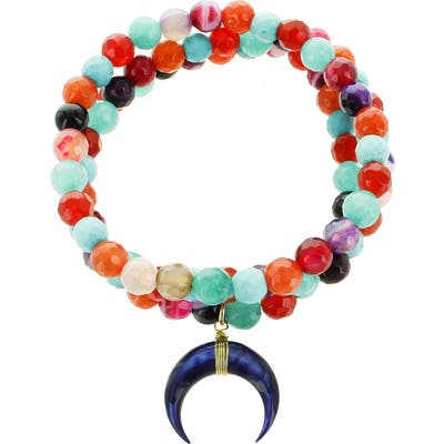 Panacea Set Of 3 Beaded Stretch Bracelet