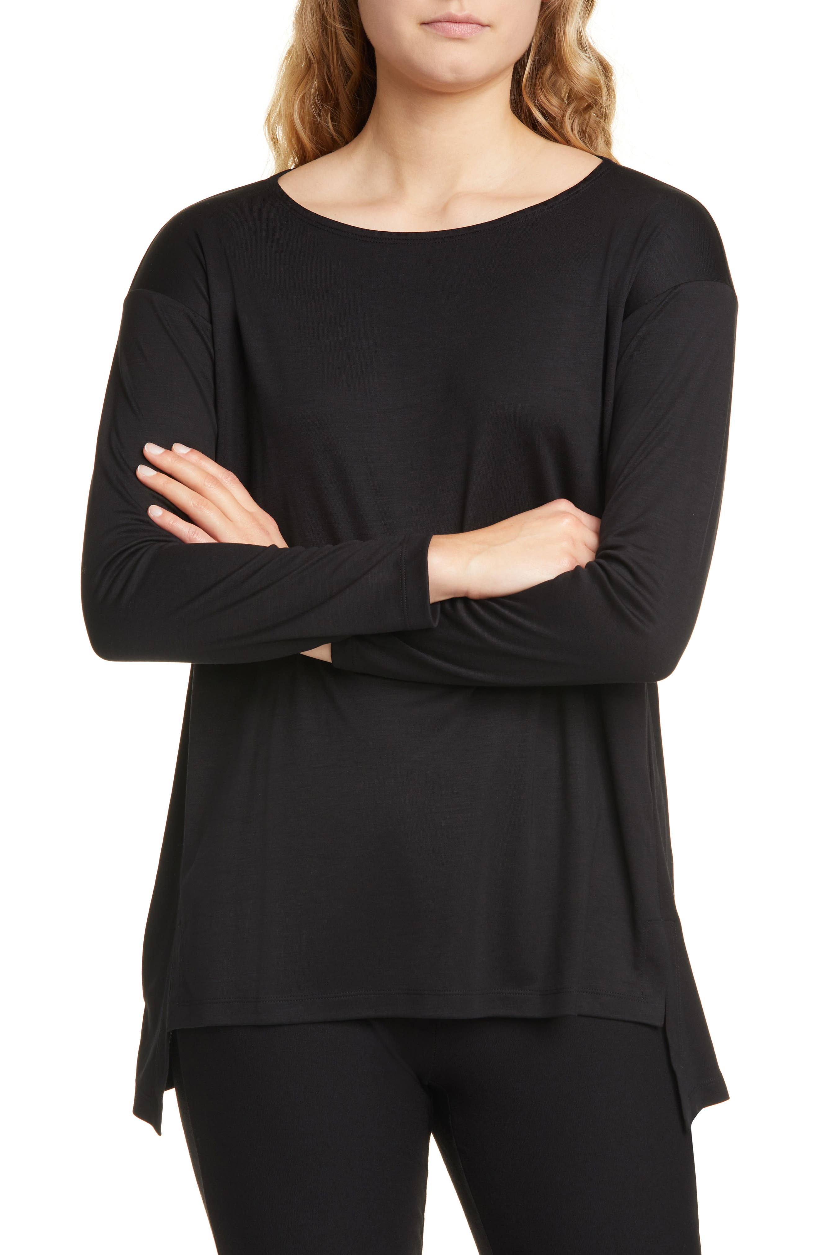 eileen fisher ballet neck tee