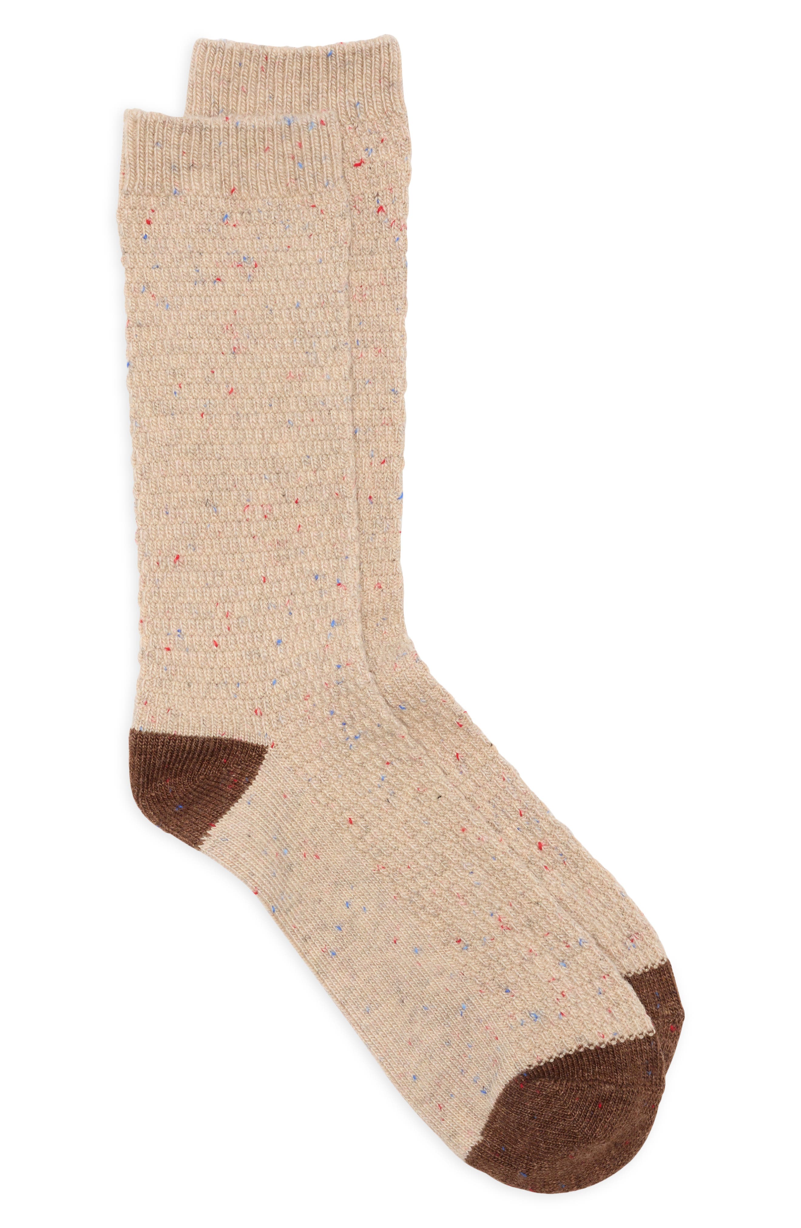 Nordstrom Neppy Boot Socks in Beige Oatmeal Heather Cover