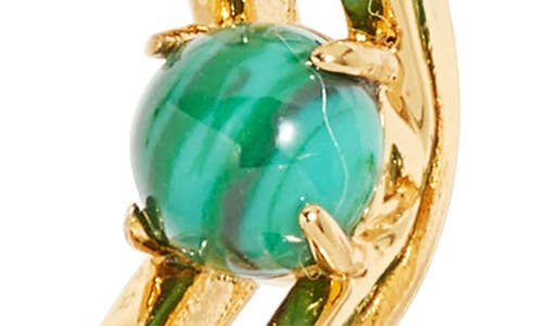 Shop Lele Sadoughi Caterpillar Malachite Hoop Earrings