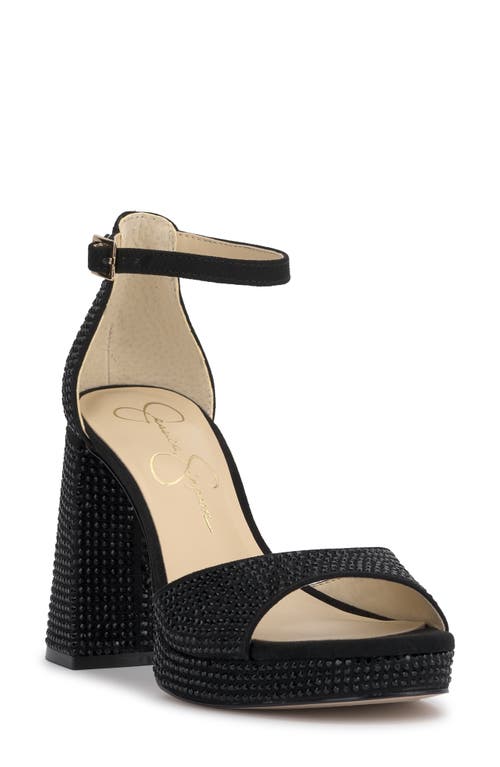 Jessica Simpson Kaliah Ankle Strap Platform Sandal In Black