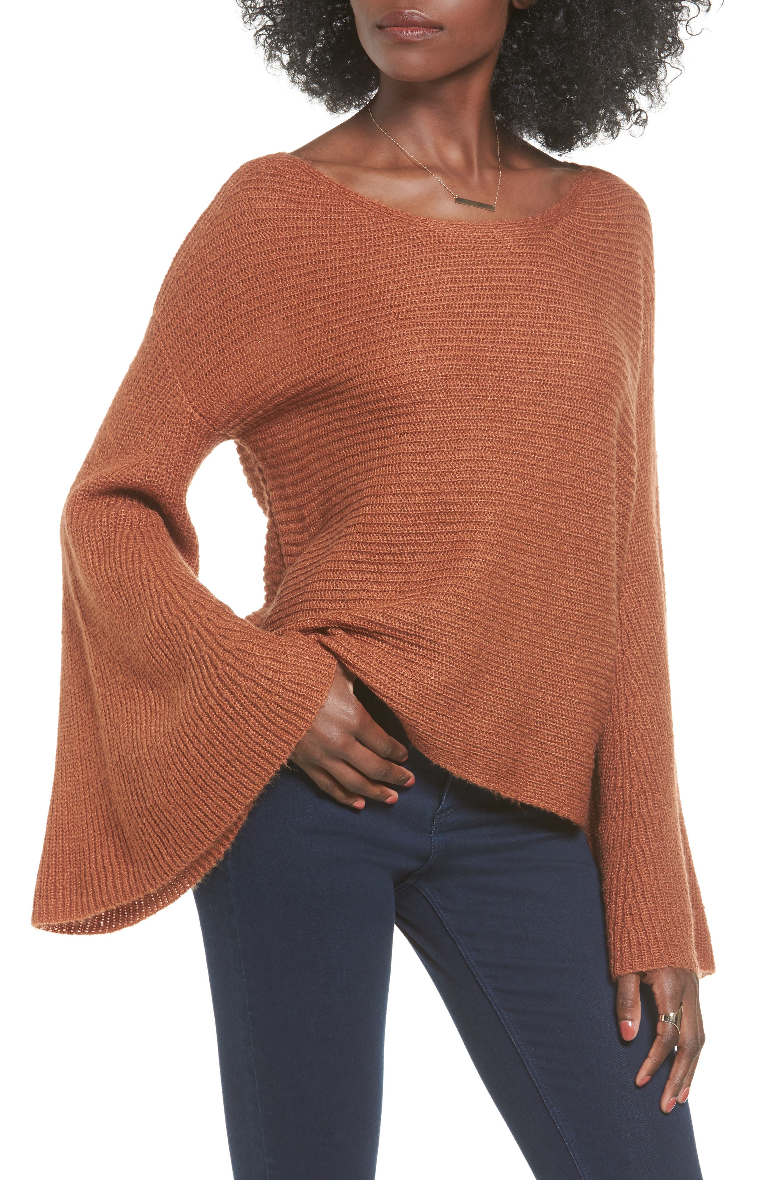 flare sleeve sweater