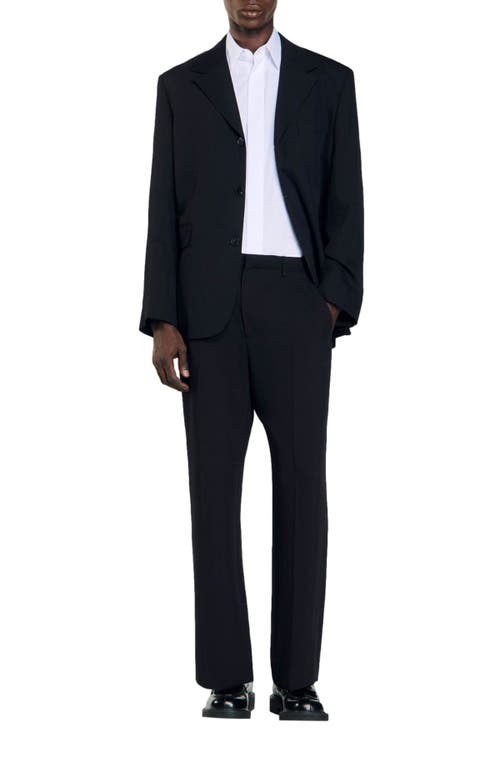 Sandro Chemise Long Sleeve Button Front Shirt In White