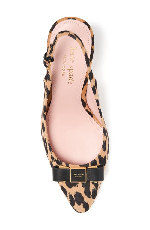Kate Spade New York Bowdie Slingback Pointed Toe Pump In Tan Multi