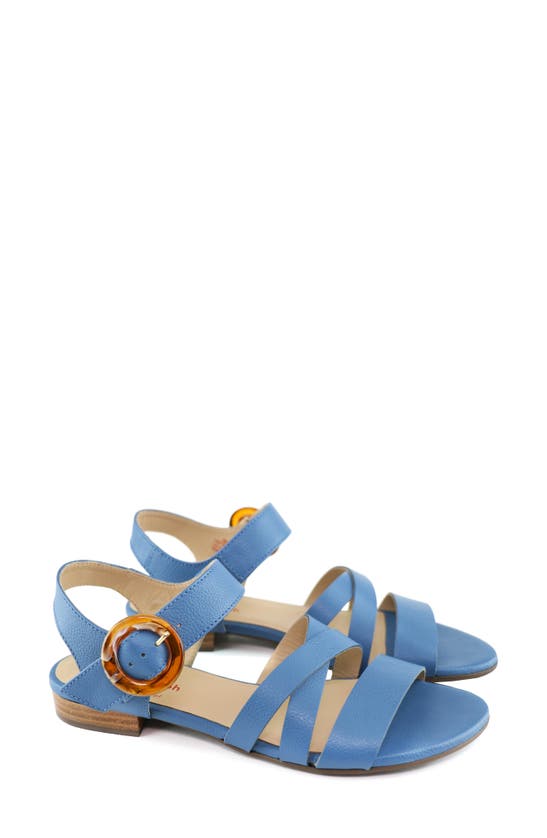 Marc Joseph New York Parkside Ave Sandal In Atlantic Blue Svelte Grainy