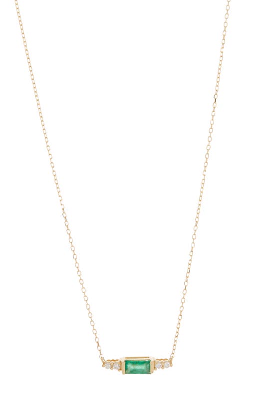 Bony Levy El Mar Emerald & Diamond Pendant Necklace In 18k Yellow Gold