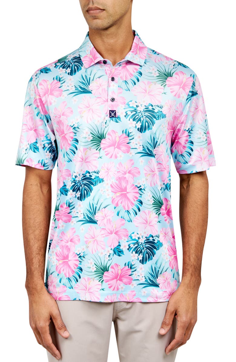 CONSTRUCT Exploded Floral Golf Polo | Nordstromrack