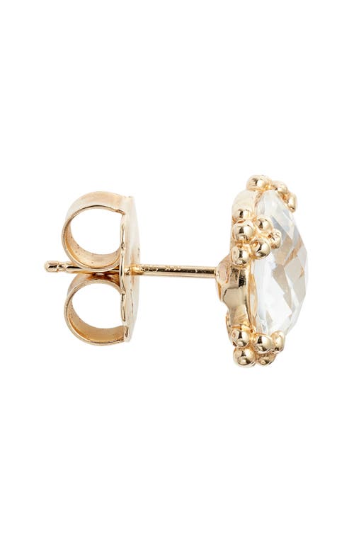 Shop Anzie 'dew Drop' Stud Earrings In Yellow Gold/diamond