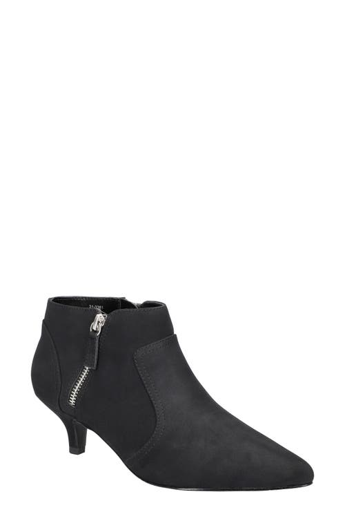 Shop Easy Street Annalee Kitten Heel Bootie In Black Lame