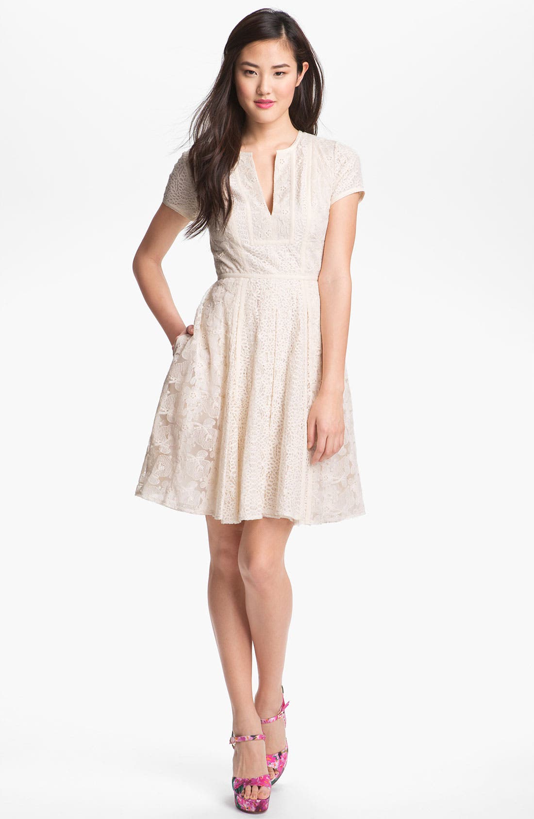 BCBGMAXAZRIA Embroidered Lace Dress Nordstrom