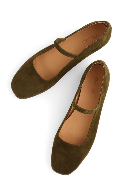 Shop Madewell The Greta Ballet Flat In Shaded Olive