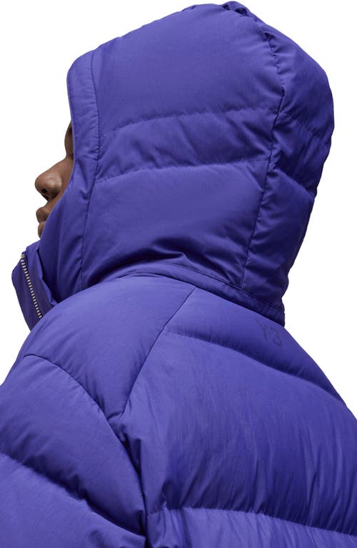 Shop Y-3 Down Puffer Jacket With Removable Hood In Violet