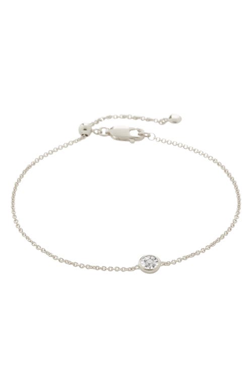 Monica Vinader Essential Diamond Bracelet in Silver at Nordstrom