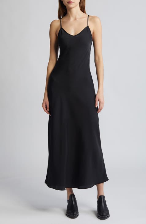 Susana Monaco Slip Dress  Slip dress outfit, Mini black dress, Date night  dresses