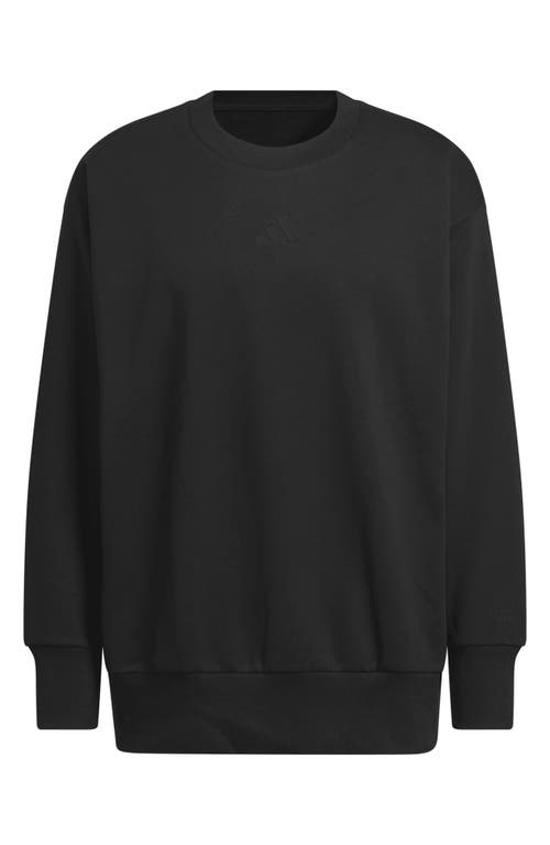 Shop Adidas Originals Adidas All Szn Oversize Fleece Sweatshirt In Black