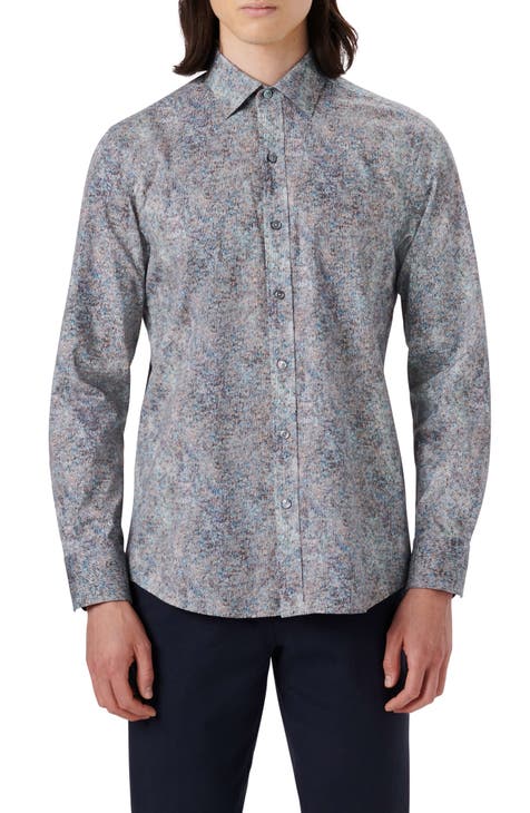 Julian Shaped Fit Stretch Button-Up Shirt