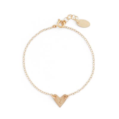 Nashelle Initial Heart Bracelet