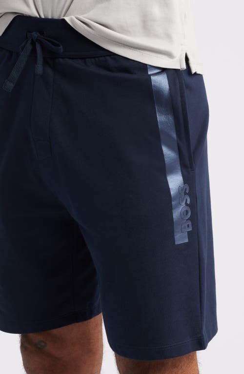 Shop Hugo Boss Boss Authentic Cotton Lounge Shorts In Dark Blue