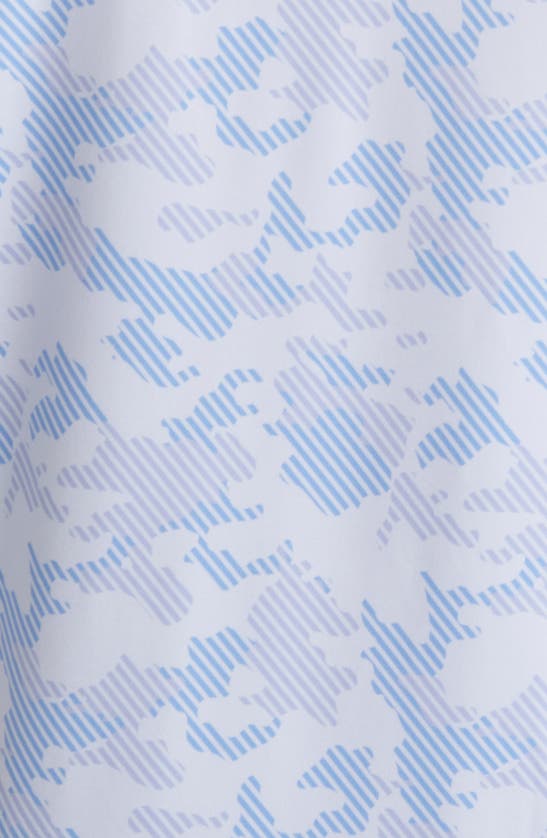 Shop Mizzen + Main Mizzen+main Versa Camouflage Print Performance Golf Polo In Blue Multi Camo Stripe