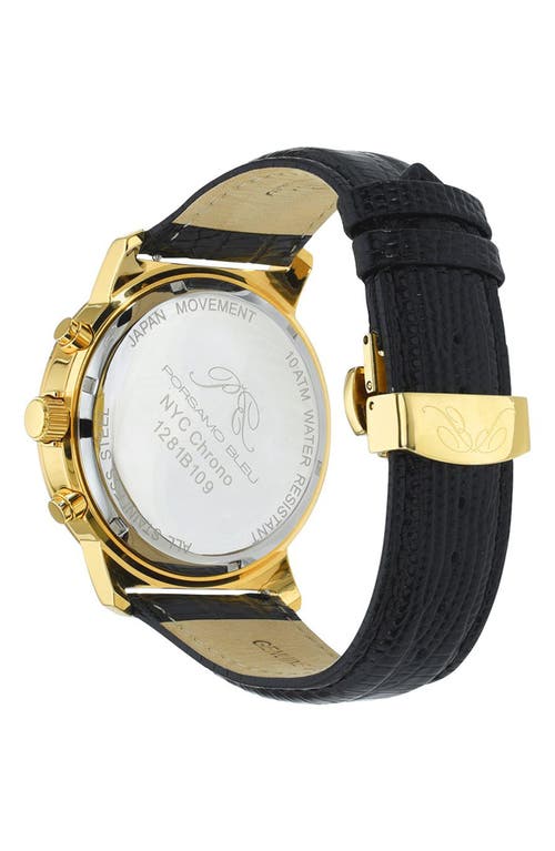 PORSAMO BLEU PORSAMO BLEU NYC CHRONOGRAPH LEATHER STRAP WATCH, 38MM