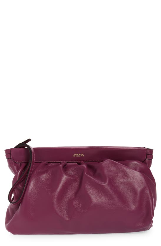 Isabel Marant Luz Leather Clutch In Orchid