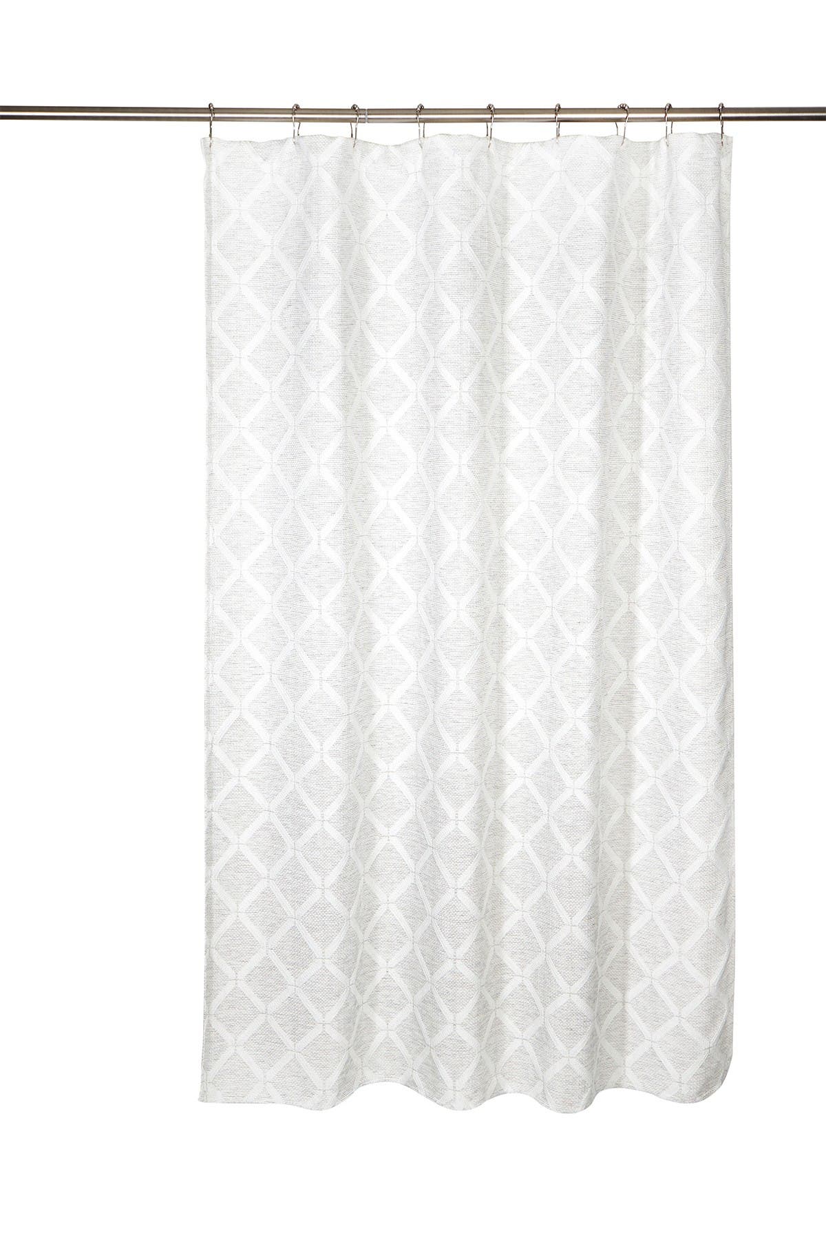 Moda At Home Linden Jacquard Shower Curtain In Grey And White At Nordstrom Rack Modesens