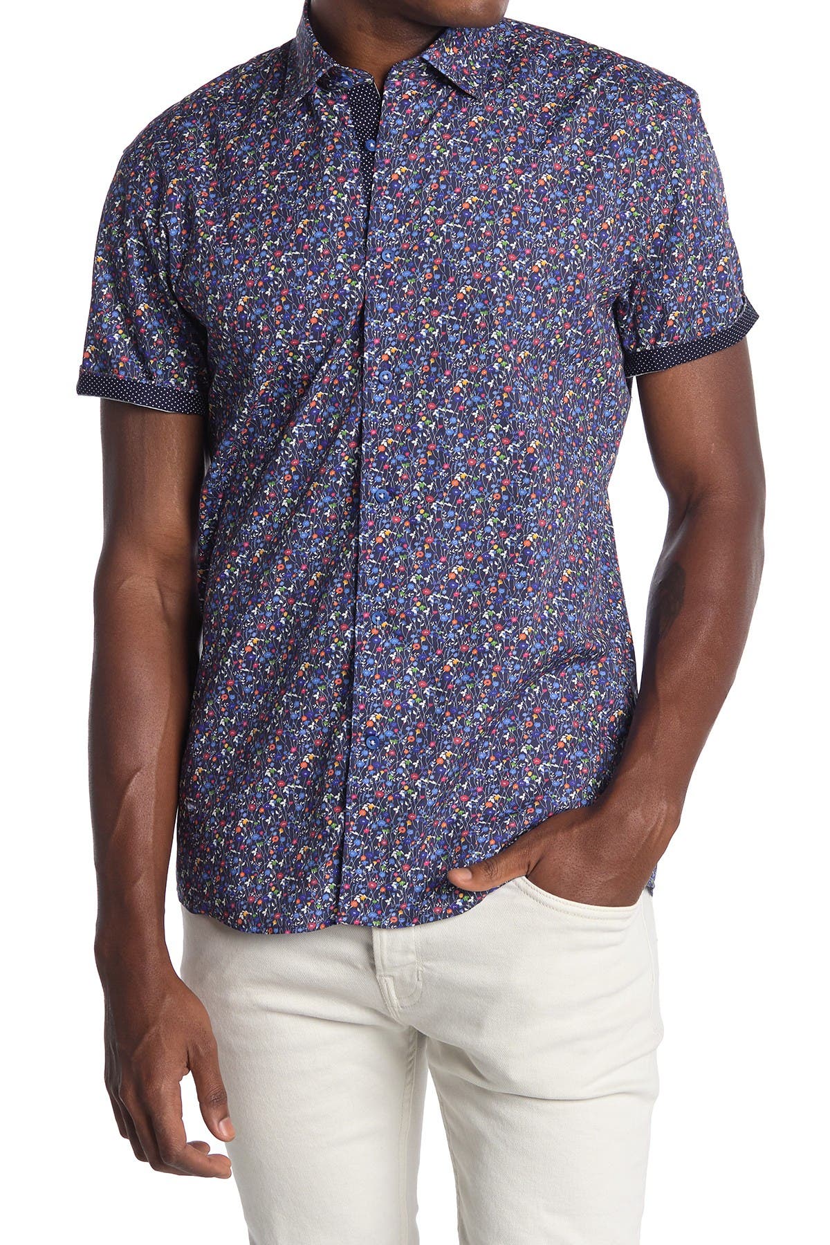 short sleeve slim fit dress shirt