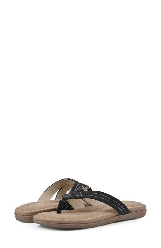 Cliffs By White Mountain Fateful Flip Flop In Black/ Nubuck