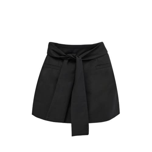 Blvck Paris Blvck Signature Tie-front Skirt In Black