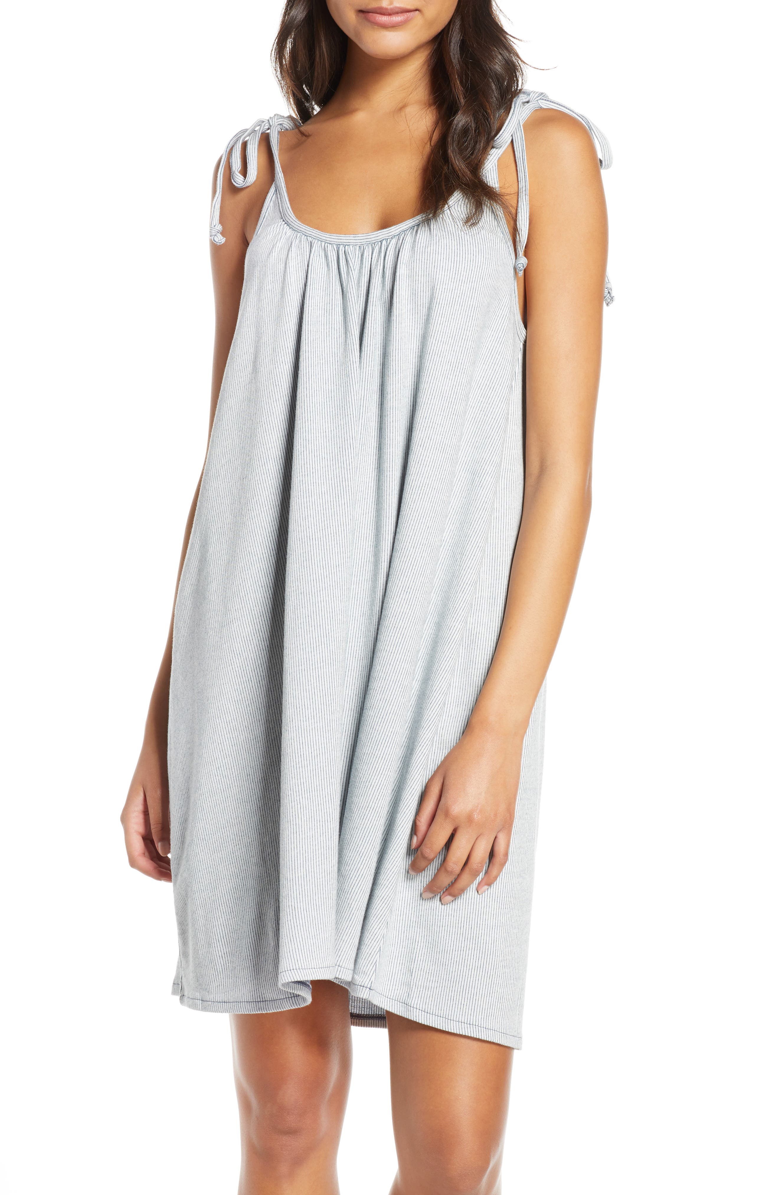 Madewell Tie Strap Sleep Dress, Blue