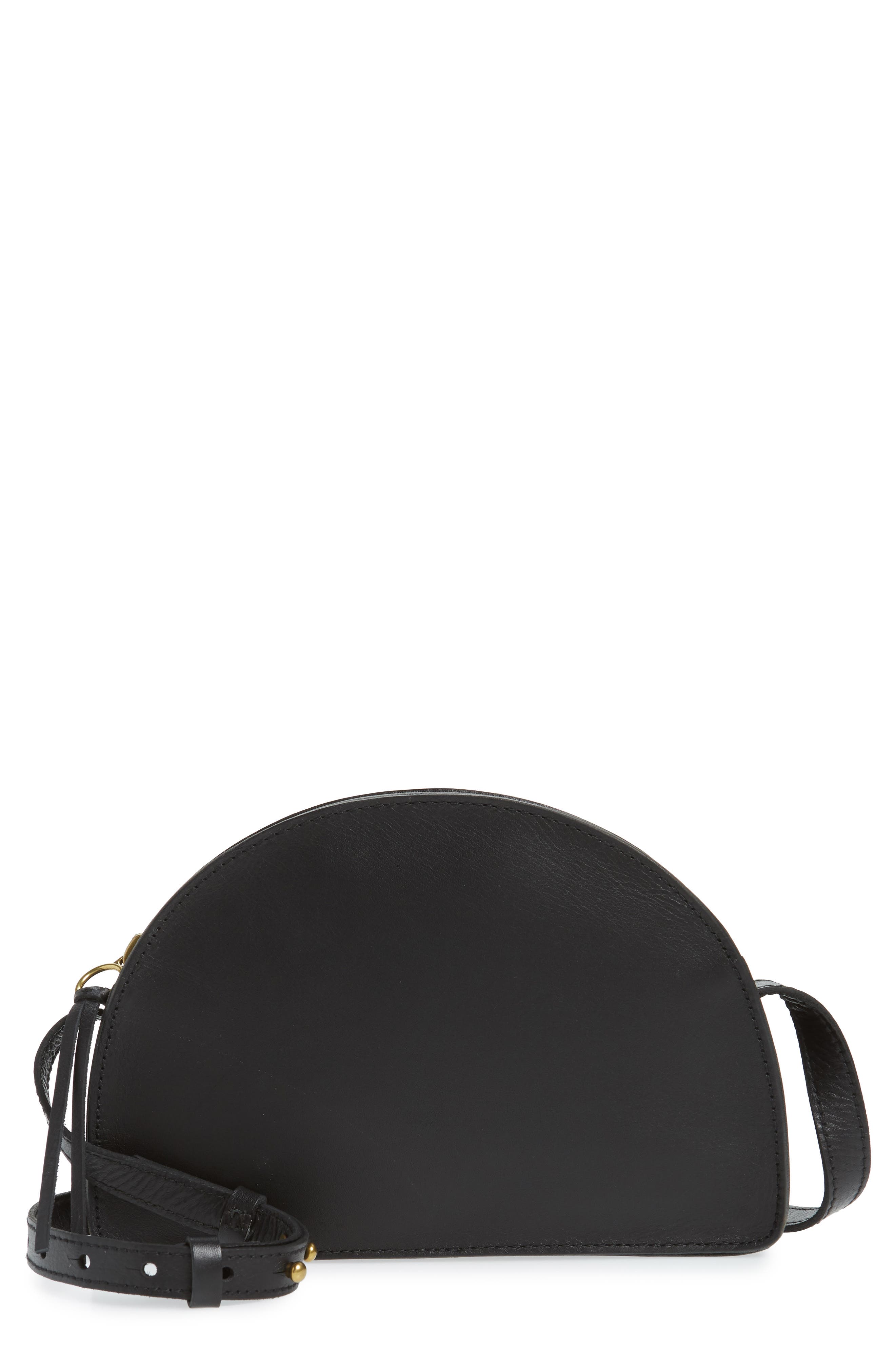 black half moon crossbody bag