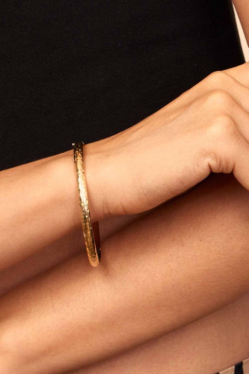 Shop Oradina 10k Yellow Gold Bubble Bangle