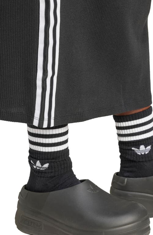 Adidas Originals Ribbed Striped Midi Straight Skirt In Multi