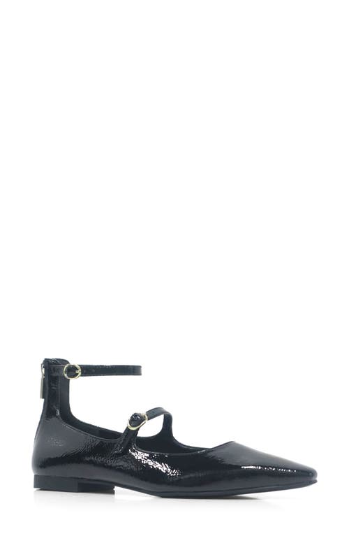 Shop Kenneth Cole Nolita Ankle Strap Mary Jane Flat In Black Patent