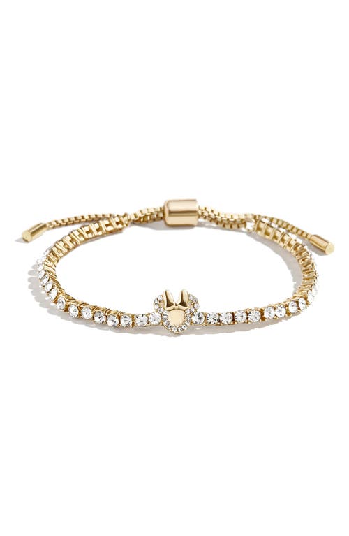 BaubleBar Pavé Crystal Minnie Charm Bracelet in Clear/gold at Nordstrom