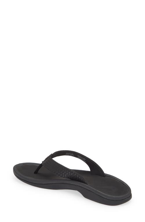 Olukai Ohana Flip Flop In Black/kapa