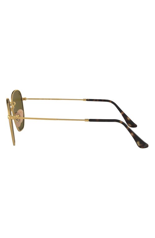 Ray Ban Ray-ban Icons 51mm Sunglasses In Gold/light Blue Flash