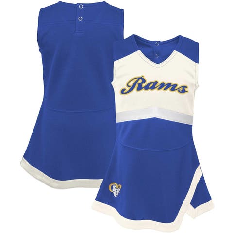 Girls Infant Blue/Black Detroit Lions Cheer Captain Jumper Dress