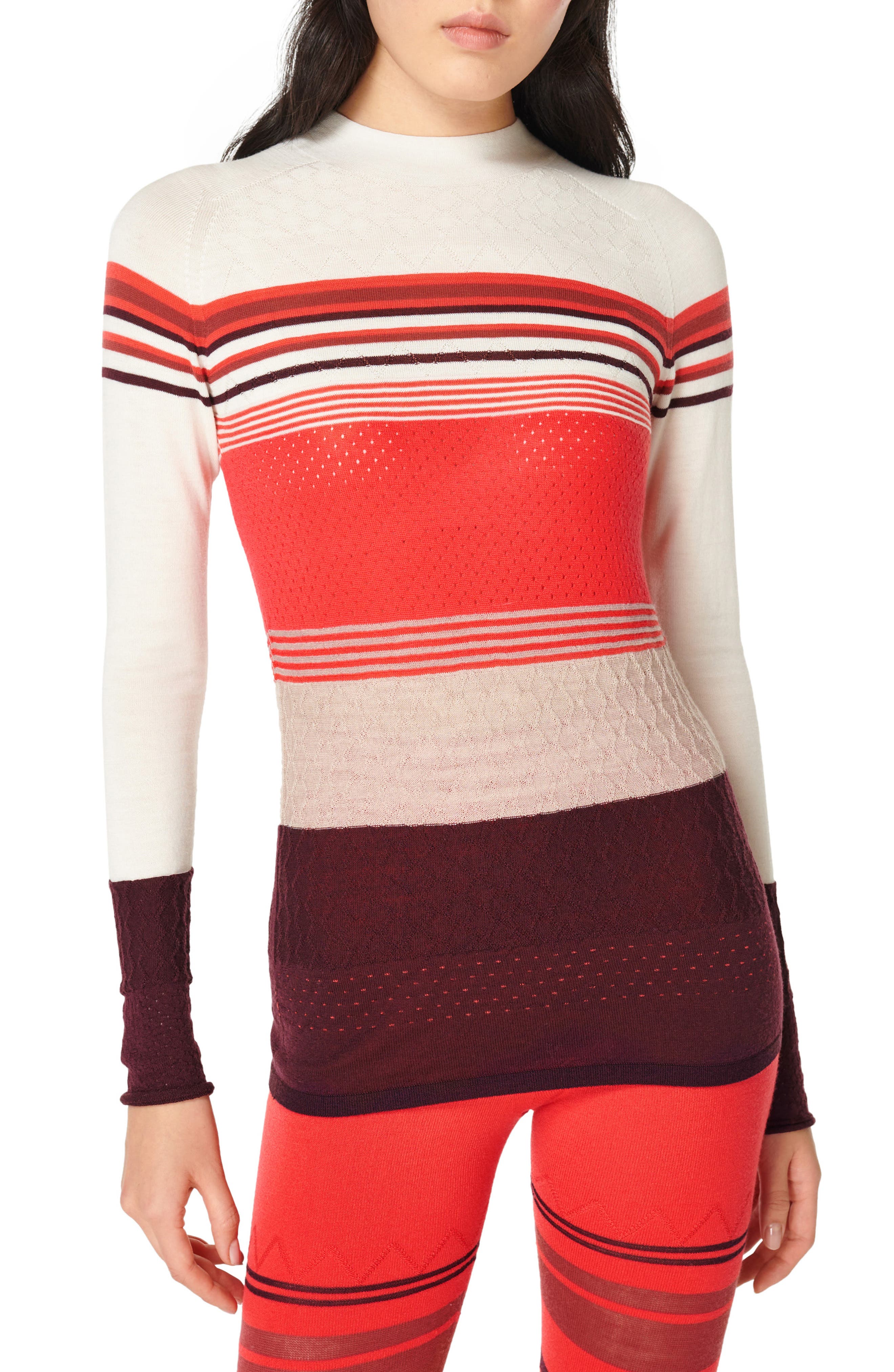 merino wool mock turtleneck base layer