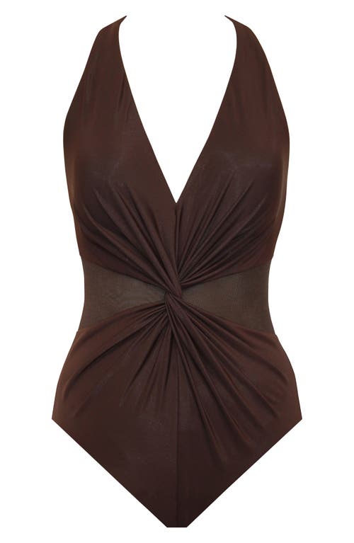 Miraclesuit Illusionist Wrapture One-piece Swimsuit In Sumatra Brown