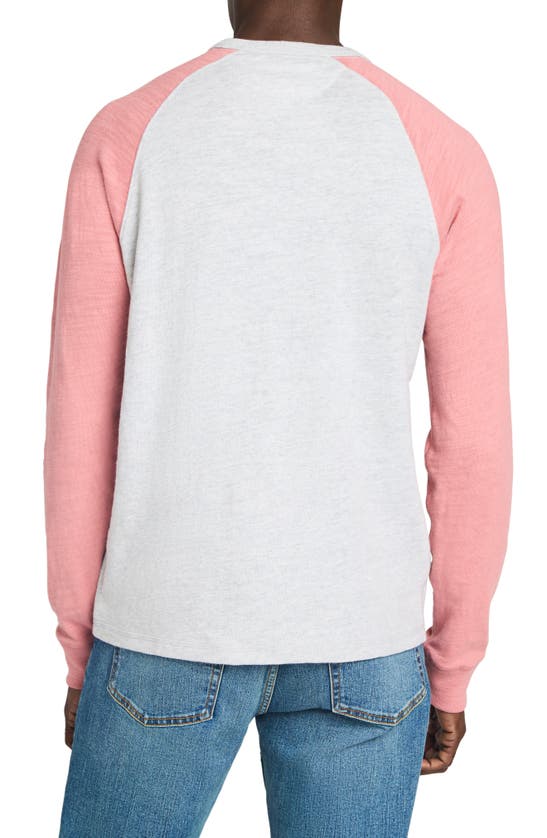 Shop Faherty Sunwashed Colorblock Long Sleeve T-shirt In Light Grey/ Fadedflag