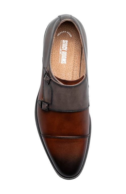Stacy Adams Raythorne Double Monk Strap Shoe In Brown/gray