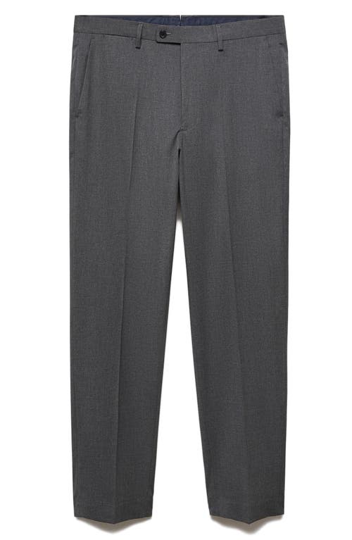 Shop Mango Slim Fit Dress Pants In Grey