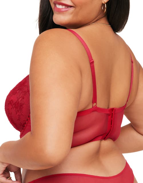 Shop Adore Me Yara Contour Demi Bra In Dark Red