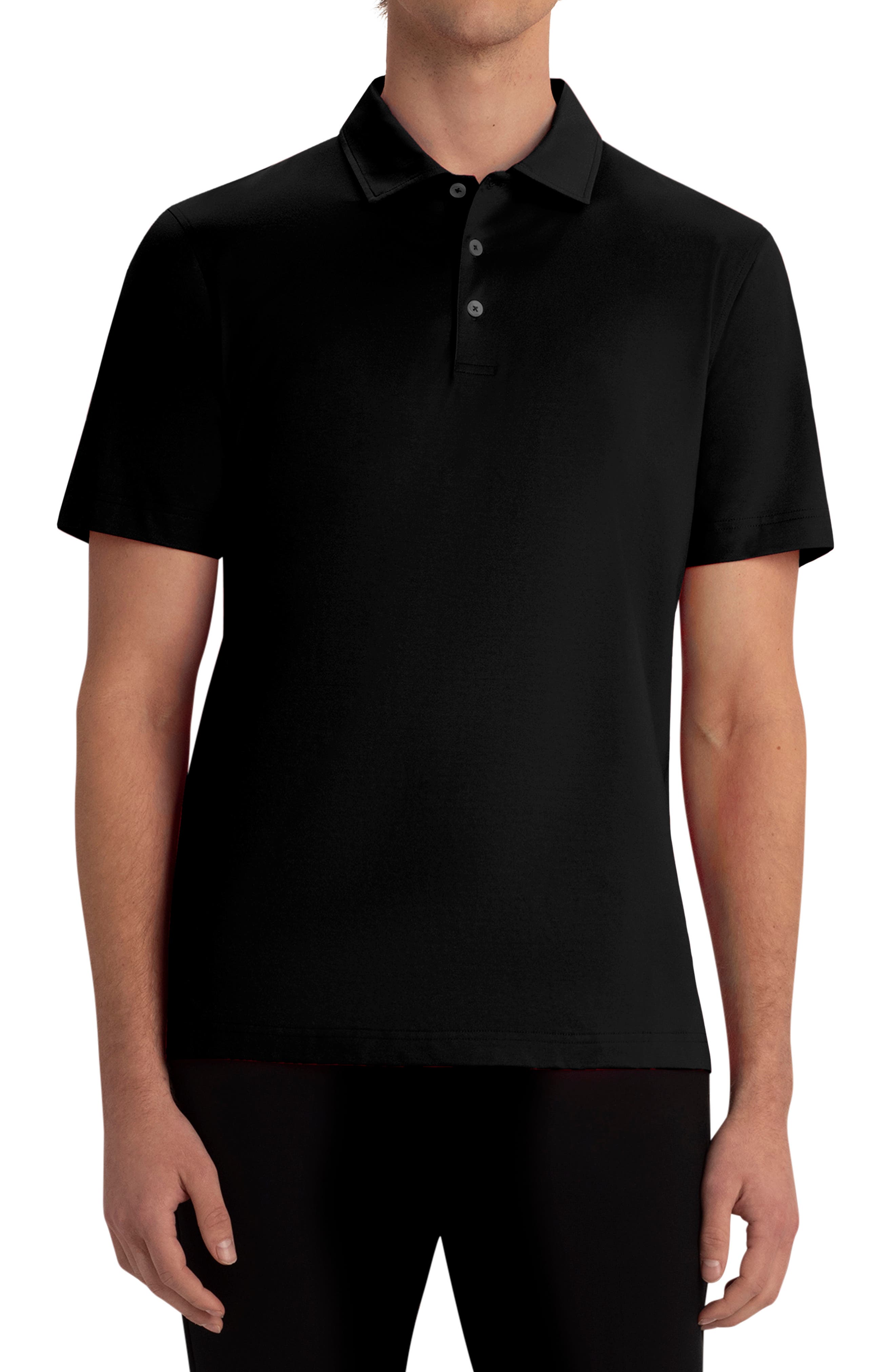 long black polo shirt