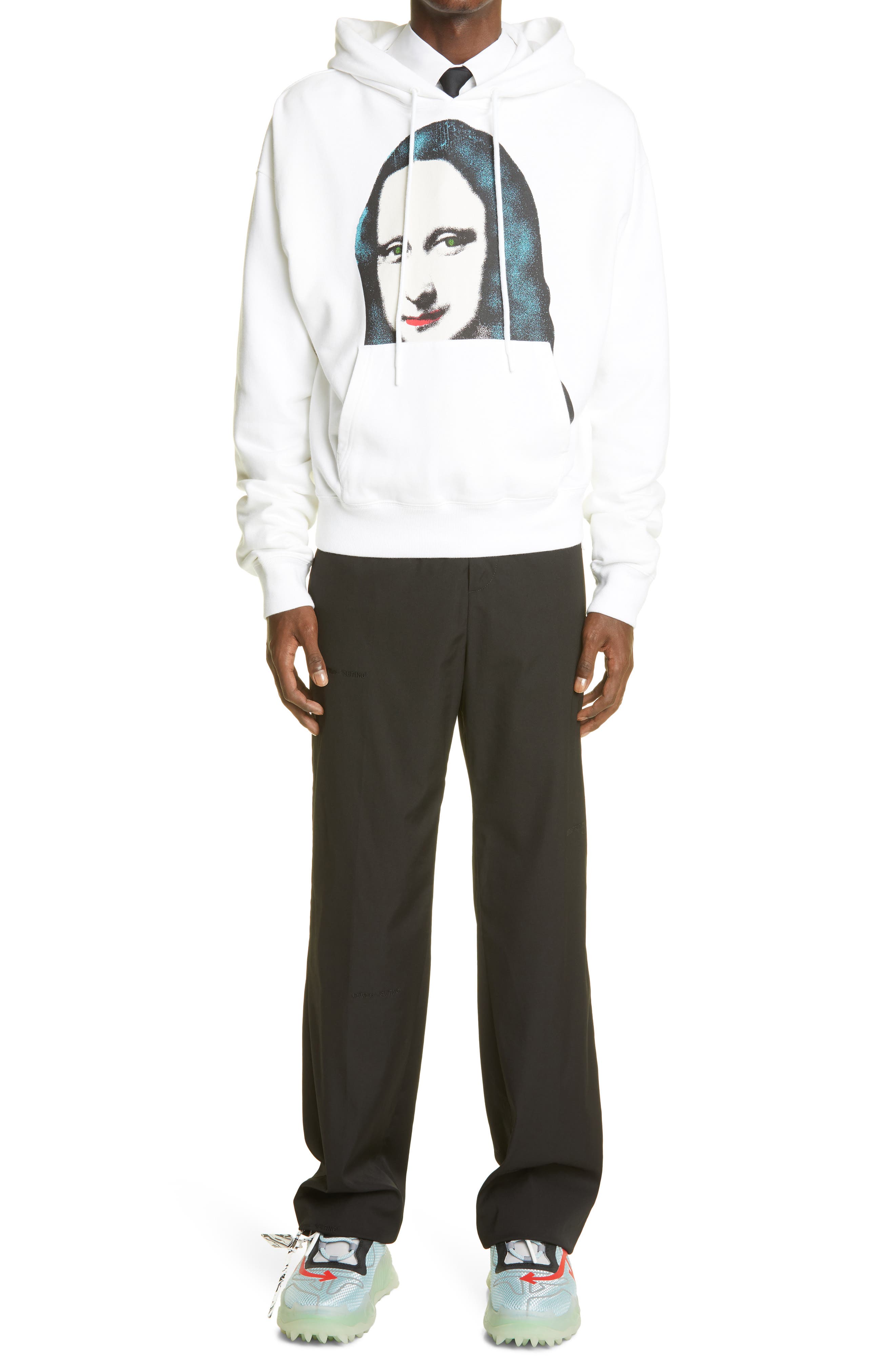 off white hoodie and pants