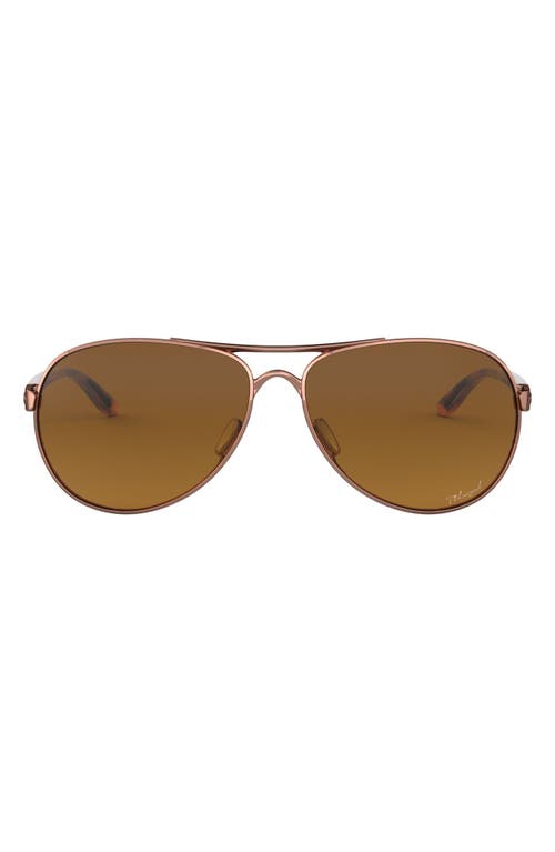 Oakley 59mm Polarized Aviator Sunglasses in Gold/Pink Gradient at Nordstrom