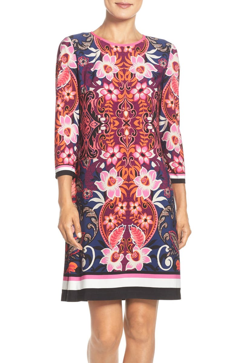 Eliza J Print Jersey A-Line Dress (Regular & Petite) | Nordstrom