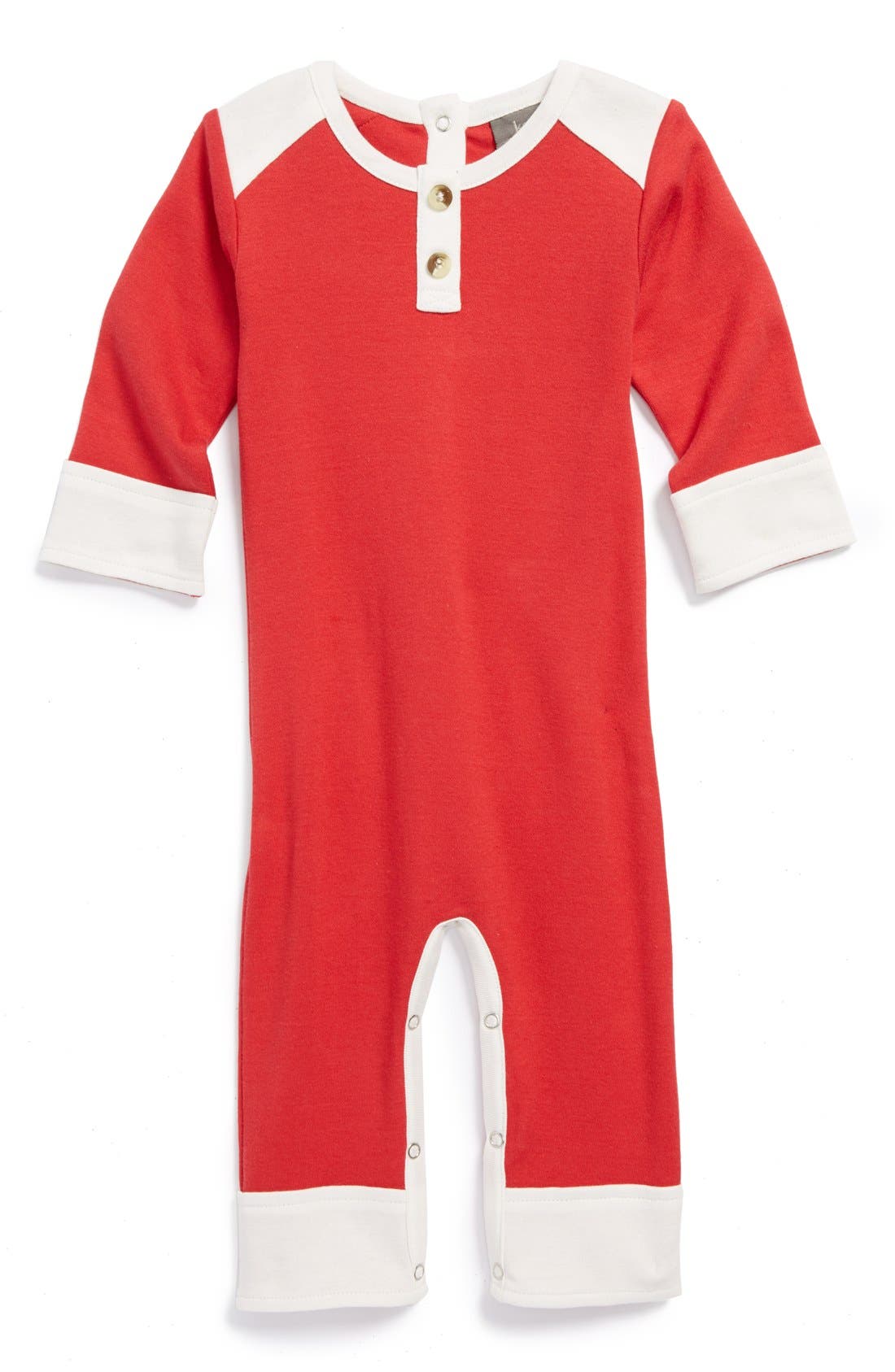 Kate Quinn Organics Organic Cotton Henley Romper (Baby) Nordstrom