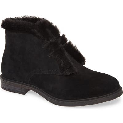Hush Puppies Bailey Faux Fur Lined Chukka Boot, Black
